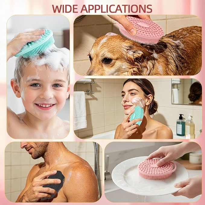 Silicone Body Scrubber 3 Pack Silicone Loofah Exfoliating Body Scrubber Soft - Image 7