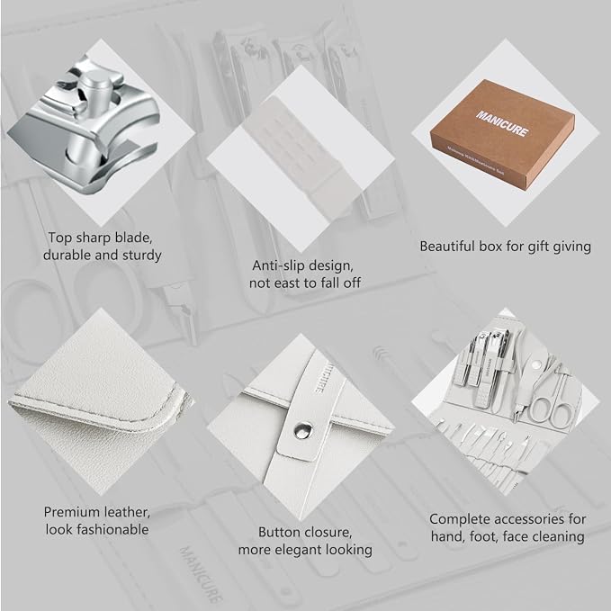 Manicure Set Professional Nail Clippers Pedicure Kit - Image 5