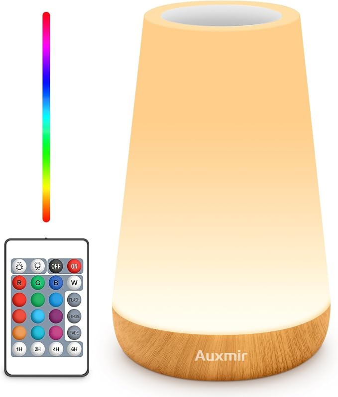 Auxmir LED Night Light Bedside Lamp Touch and Remote Control Dimmable Tabletop by Auxmir