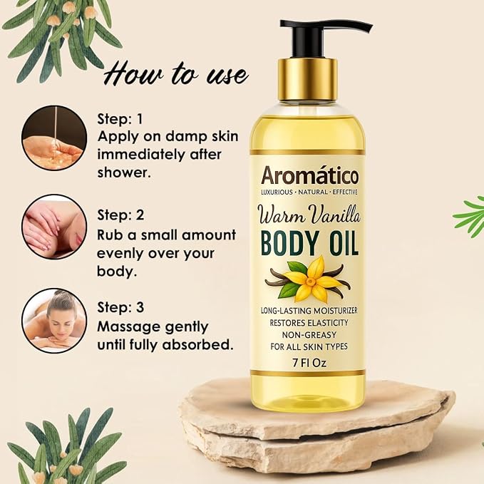 Aromatico Warm Vanilla Body Oil - Image 4