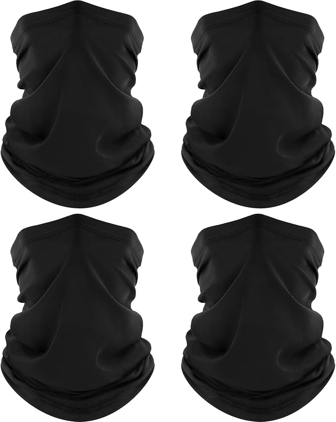 ROXUN 4 Pack Neck Gaiter, Cooling Breathable Face Mask UV Protection Scarf by Roxun