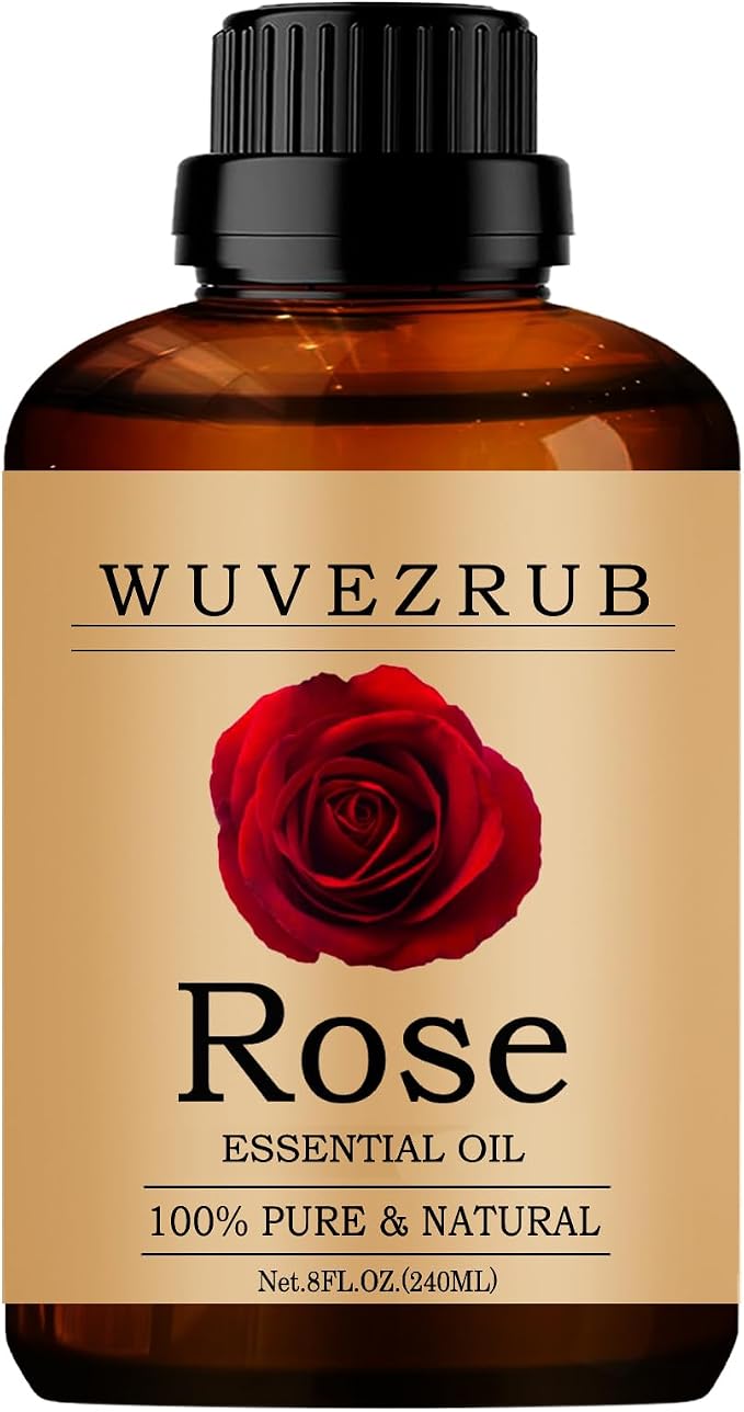 Rose Essential Oil, 240ML Pure and Natural by WUVEZRUB