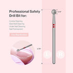 MelodySusie Ball Shape Cuticle Clean Nail Drill Bit 3/32'', Professional Safety - Image 5