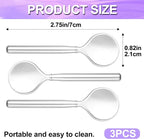 Pndeyo 3pcs Mini Metal Makeup Spoon, Reusable Cosmetic Cream Spatulas, Skincare - Image 2