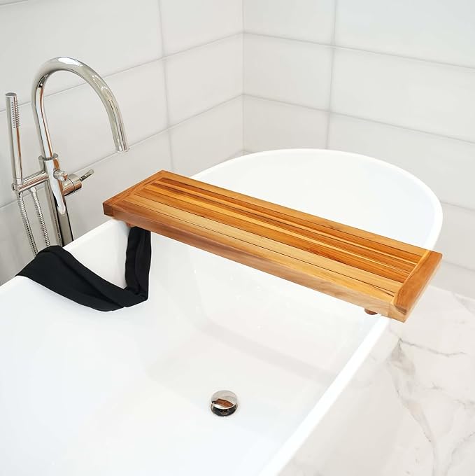 EcoDecors, 34 inch, Bath Tray for Tub, Bath Tub Tray Wood, Bathtub Table - Image 9