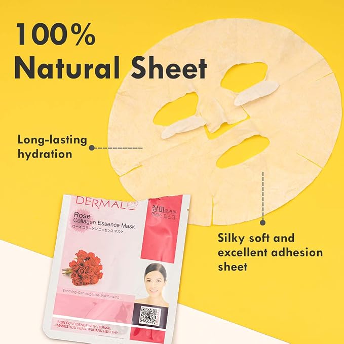 DERMAL Collagen Essence Sheet Mask 16 Combo Pack - Image 5