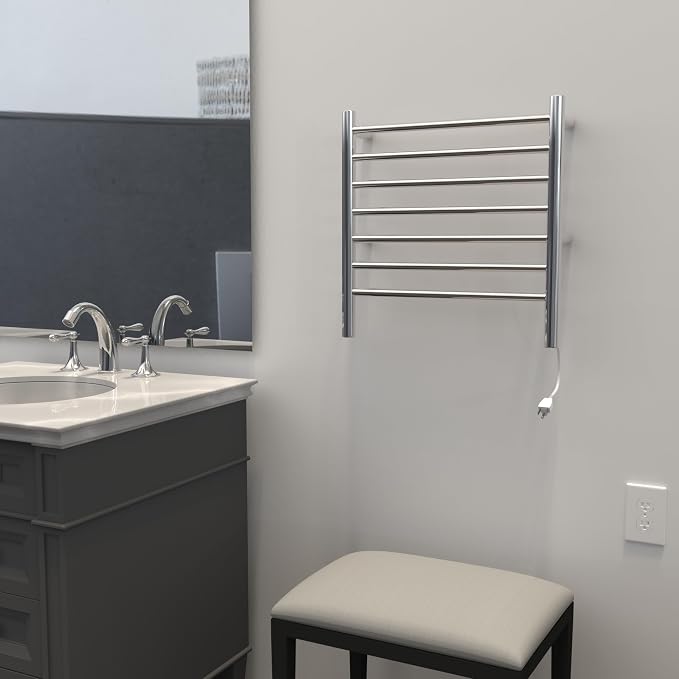 Amba RWHS-SP Radiant Small Hardwired Plug-in Combo 7 Bar Towel Warmer in - Image 4