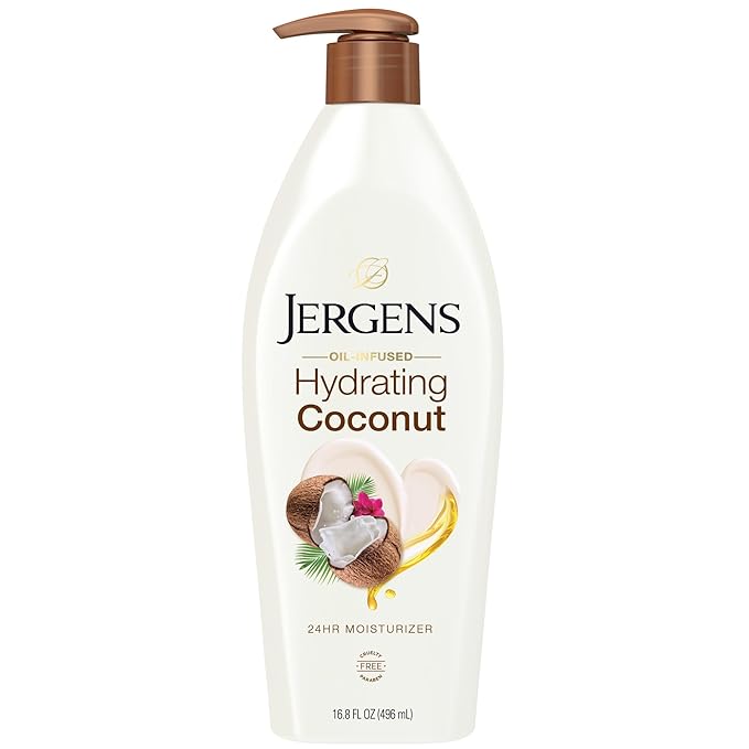 Jergens Hydrating Coconut Body Lotion, Hand and Body Moisturizer, Infused by Jergens