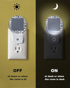 Night Lights Auto Sensor Alphabet Night Light Gray Modern Minimalist Letter - Image 6