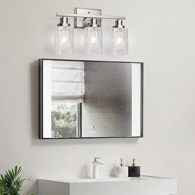 Ascher Bathroom Vanity Light Fixtures, 3 Light Wall Sconces Lighting - Image 9