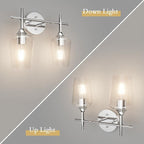 Ralbay Chrome Bathroom Light Fixtures 2-Lights - Image 3