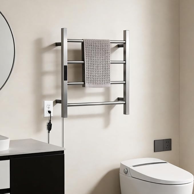 Heated Towel Racks for Bathroom, Hot Towel Warmer 4 Bars - Image 8