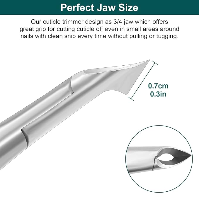 CGBE Cuticle Trimmer, 3/4 Jaw Extremely Sharp Cuticle Nippers, Professional - Image 5