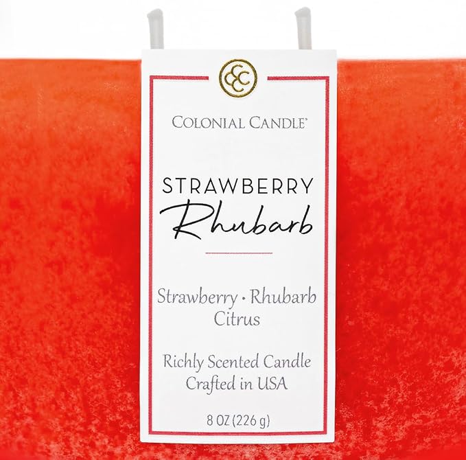 Colonial Candle Strawberry Rhubarb Scented Candle Jar, Highly Fragranced Candles - Image 5