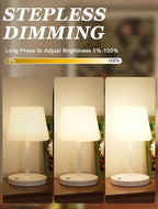 Kakanuo White Cordless Shower Lamp Waterproof, Rechargeable Table Lamp - Image 2