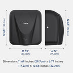 AIKE Elephant Power Commercial Hand Dryer High Speed Auto Warm Wind, Matte - Image 3