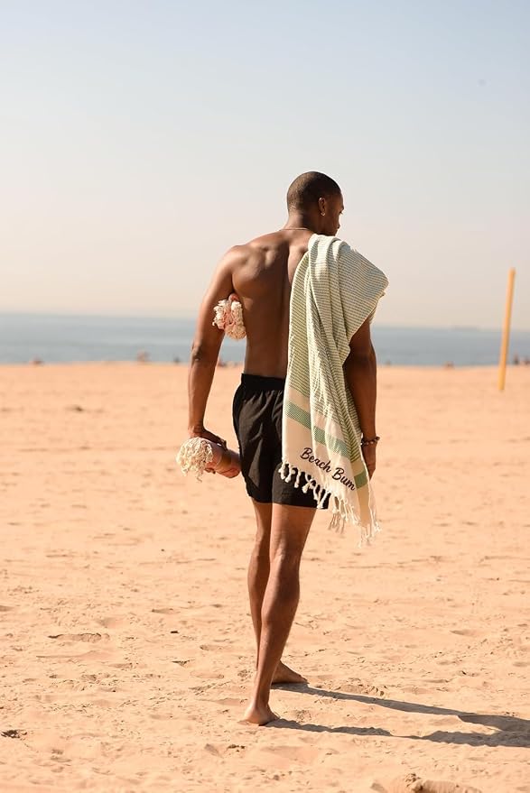 Personalized Embroidered Beach Towel | Throw Blanket, Easy Carry Sand Free - Image 4