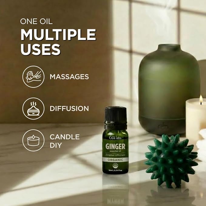 Gya Labs USDA Certified Organic Ginger Essential Oil - Image 6