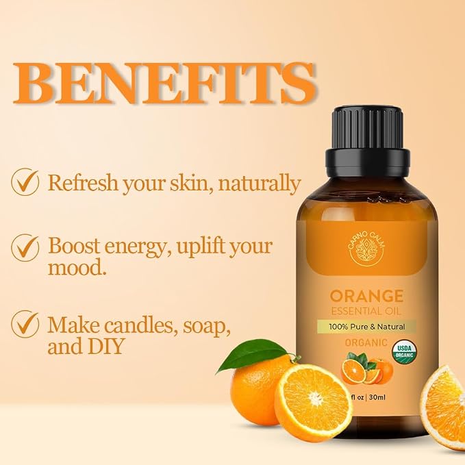 Sweet Orange Essential Oil 30ml | USDA Certified Organic Sweet Orange Oil | - Image 5
