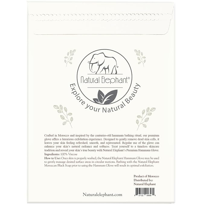 Natural Elephant Premium Kessa Hammam Glove and Moroccan Black Soap - Image 6