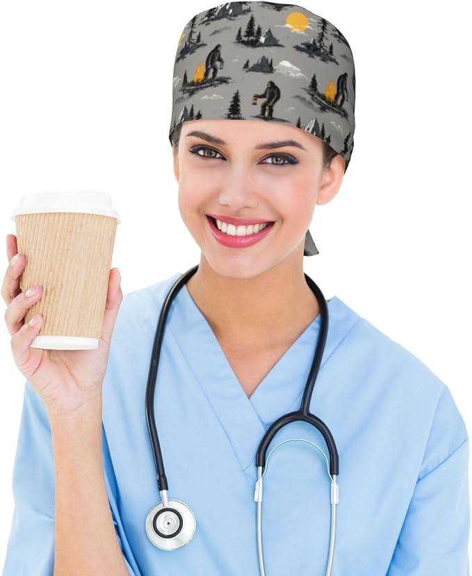 Alligator Ice Cream Working Cap, Scrub Cap - Image 6