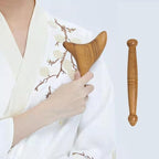 Honbay 2PCS Reflexology Tools Wood Body Massager Triangle Gua Sha Board - Image 3