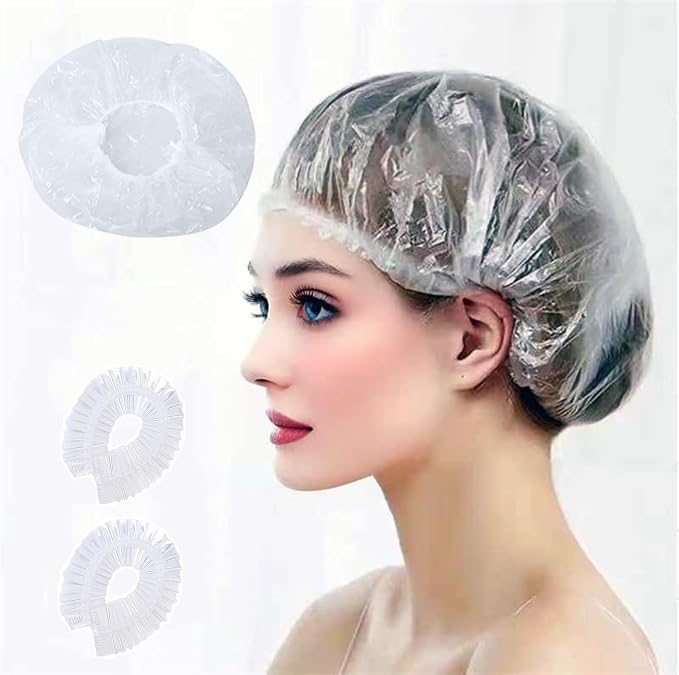200 PCS Disposable Shower Caps Thickened Waterproof Hair Bath Caps by MISSJOJIAY
