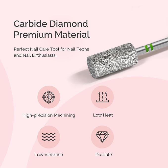 MelodySusie 6.5mm Barrel Shape Cuticle Clean Nail Drill Bit 3/32'', - Image 6