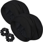 Sleep Cap Bonnet for Sleeping, Adjustable Cooling Ice Silk Lined Hair Bonnets by ROYBENS