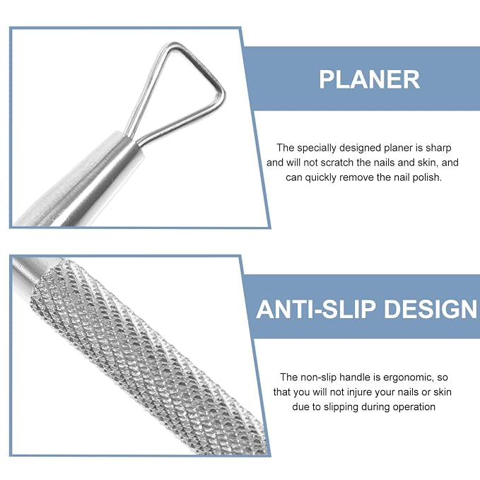 Beavorty 4 Pcs Cuticle Pusher Tool triangle cuticle peeler scraper nail cuticle - Image 6