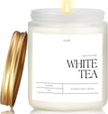 White Tea Candles for Home Scented, Natural Soy Wax Aromatherapy Non Toxic by Unknown