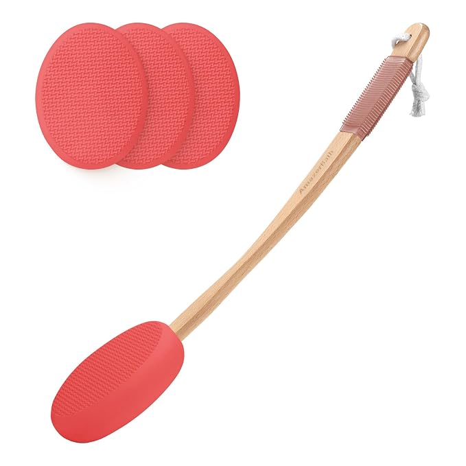 AmazerBath Lotion Applicator for Back, 4 Replacement Pads by AmazerBath