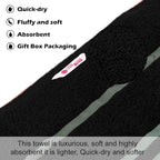 CASA COPENHAGEN Exotic 6Pcs 100% Egyptian Cotton Designer Towels Gift Set- Black - Image 3