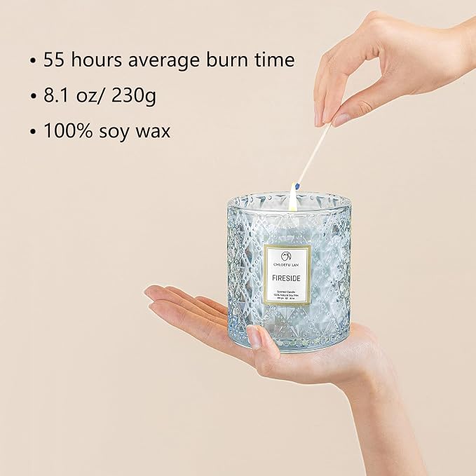 Chloefu LAN Smokey Fireside Scented Candle Gifts - Image 2