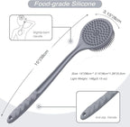 Manmihealth Silicone Back Scrubber & Bath Glove & Face Brush Set, - Image 2