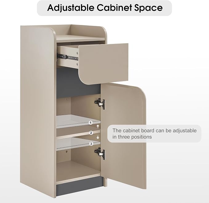 BarberPub Salon Spa Storage Cabinet, Barber Hair Stylist Station - Image 7