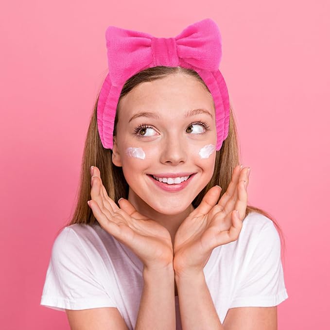 Semato 8 Pcs Hot Pink Spa Headband - Image 5