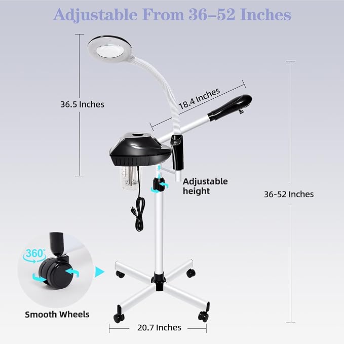 Professional Facial Steamer, 2 in 1 Facial Steamer - Image 6