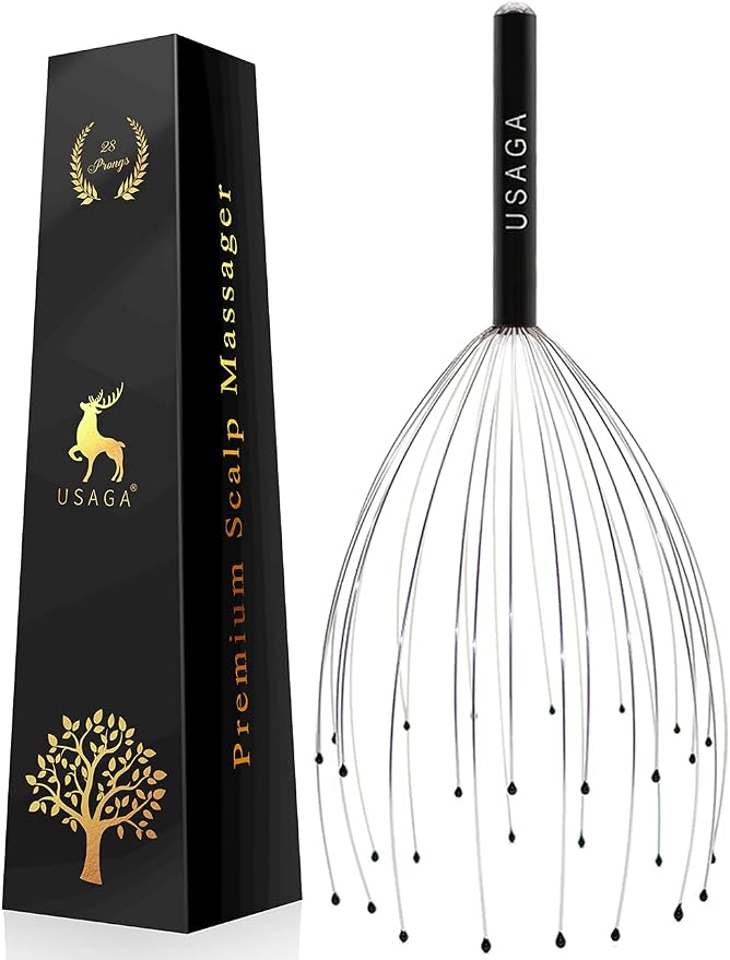 USAGA 28 Fingers Head Scratcher, Head Massager, Scalp Massager by USAGA