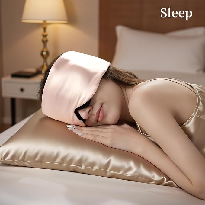 USlixury Silk Sleep Mask, 3D Contoured Sleeping Masks, 100% Mulberry Silk - Image 7