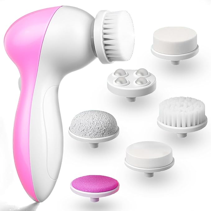 Facial Cleansing Brush Face Scrubber, 7-in-1 Electric Spin Cleanser Brushes - Image 6