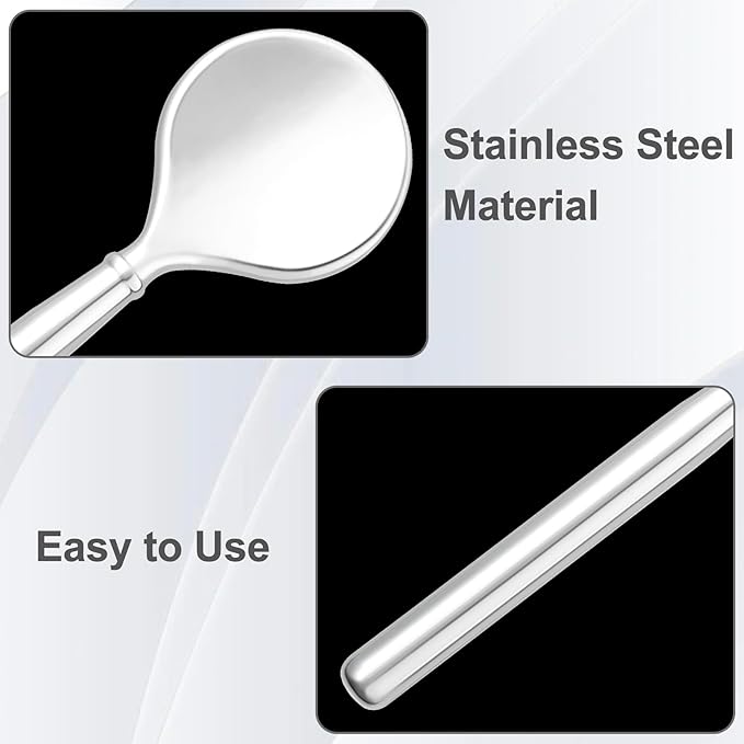 Pndeyo 3pcs Mini Metal Makeup Spoon, Reusable Cosmetic Cream Spatulas, Skincare - Image 3