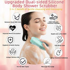 Silicone Body Scrubber 3 Pack Silicone Loofah Exfoliating Body Scrubber Soft - Image 2