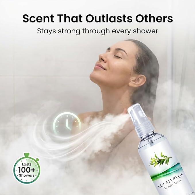 Eucalyptus Shower Spray Essential Oil, 100% Pure Aromatherapy Shower Mist - Image 2