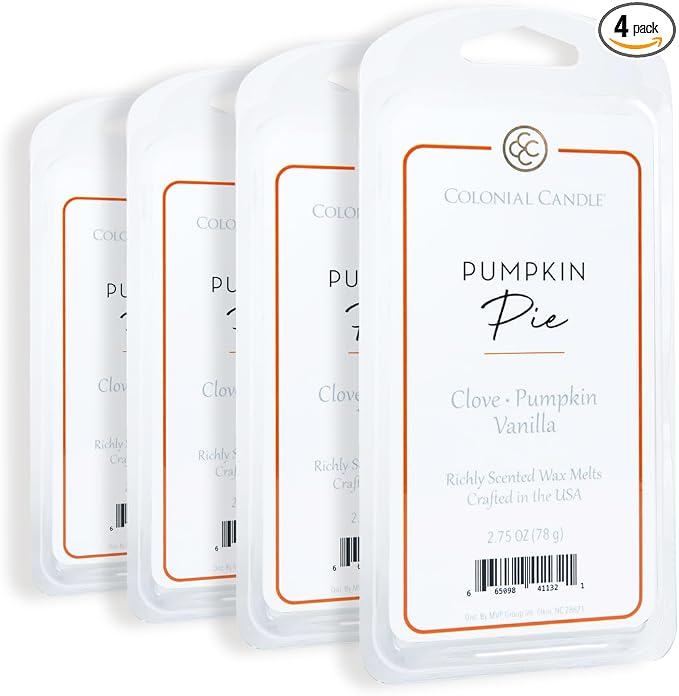 Colonial Candle Pumpkin Pie Wax Melts, Wax Melt Warmer Cubes, Long Lasting by ColonialCandle