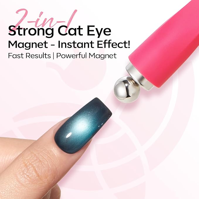 Modelones Cat Eye Gel Polish Nail Magnet, 8-in-1 Cat Eye Magnet Tool - Image 6