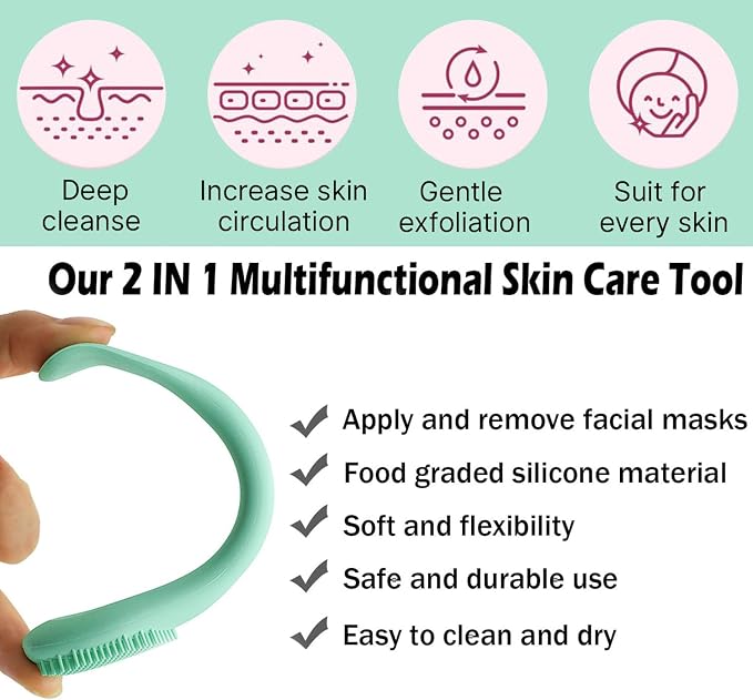 Facial Cleansing Brush, Pore Cleaning Brush Silicone - Image 2
