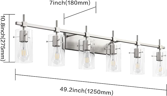 SOLFART 49.2 inch 6 Lights Vanity Light fixtures - Image 5