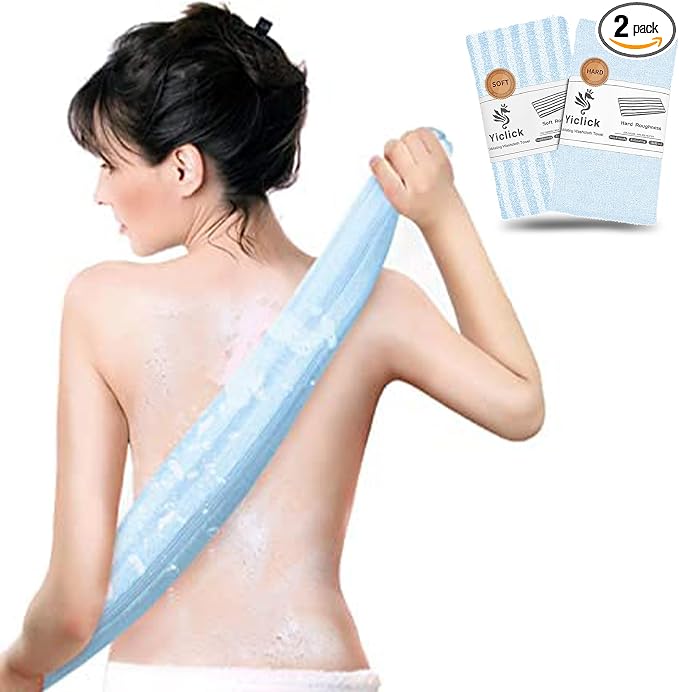 Yiclick 2pcs Back Scrubber for Shower Bath ，Exfoliating Body Scrubber, Body by YiclickCreateBeautyforLife