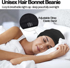Sleep Cap Bonnet for Sleeping Black Women, Adjustable Cooling Ice Silk Lined - Image 2